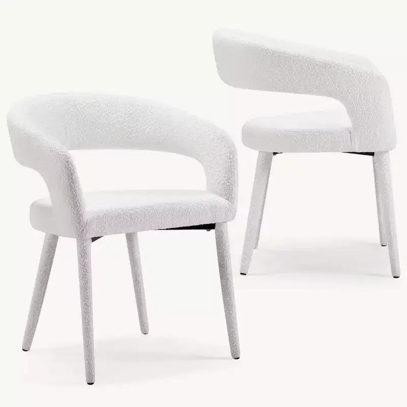 Sedia da pranzo con gambe in metallo per sala da pranzo, soggiorno o ufficio domestico