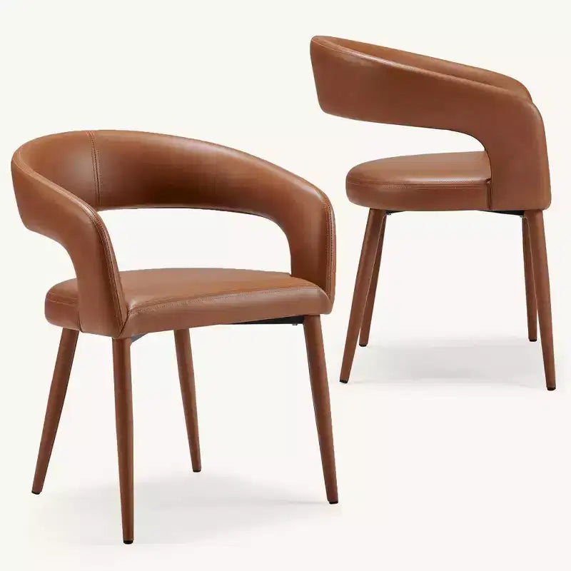 Sedia da pranzo con gambe in metallo per sala da pranzo, soggiorno o ufficio domestico