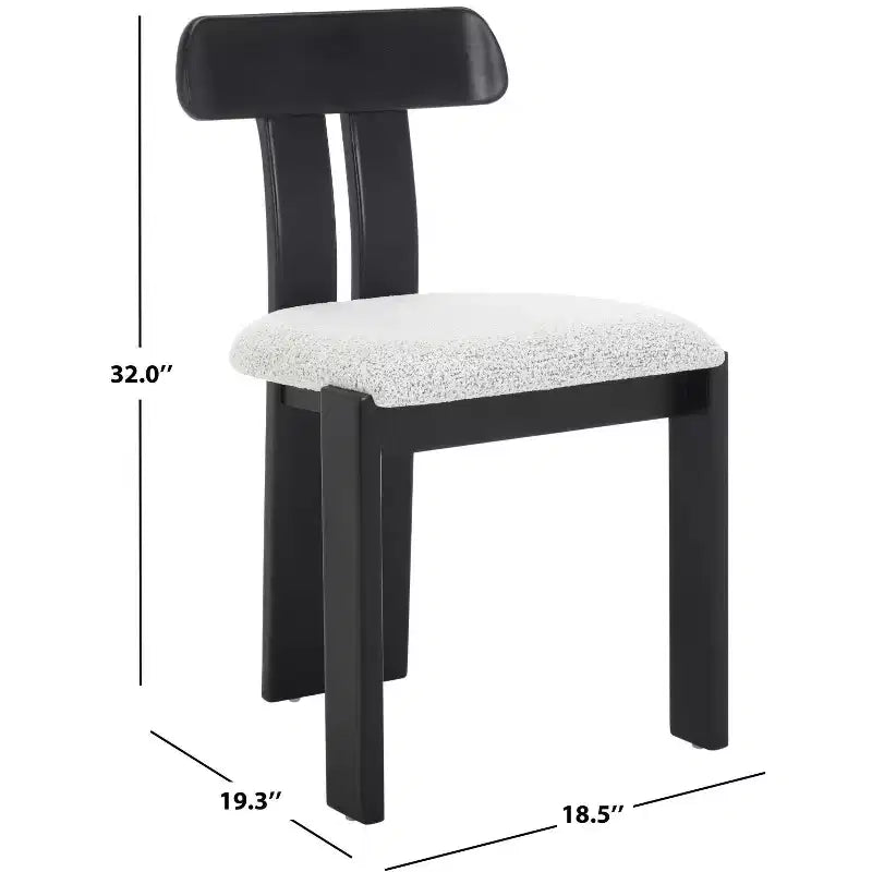 Sedia da pranzo Cayde con seduta Boucle - DCH8806