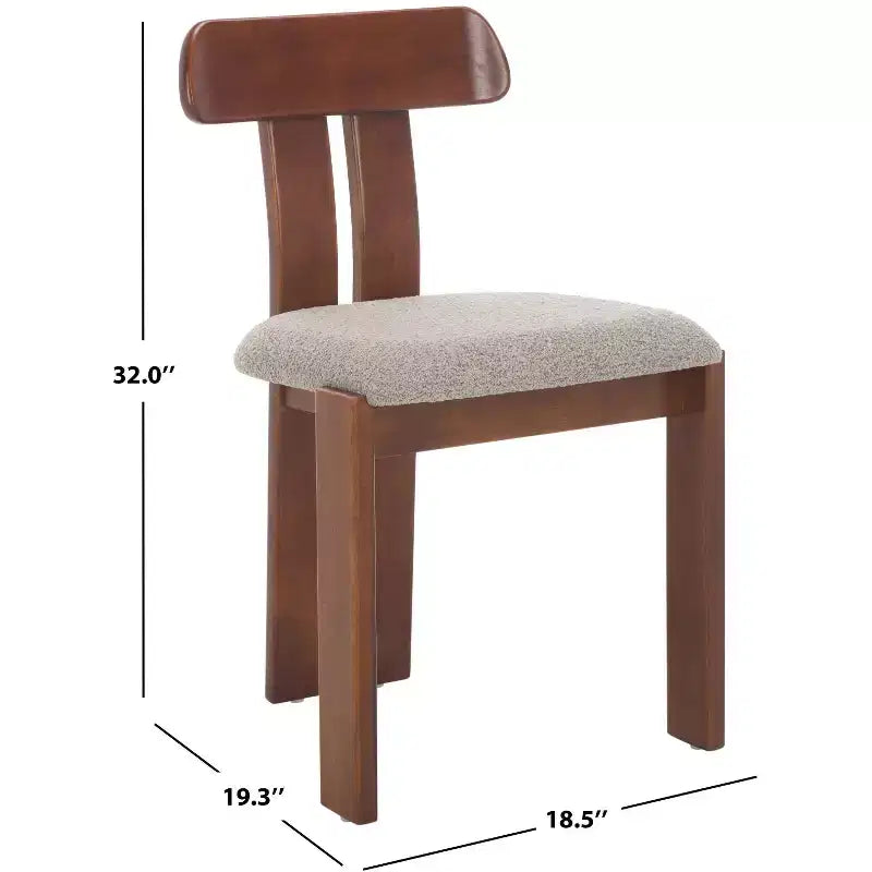Sedia da pranzo Cayde con seduta Boucle - DCH8806