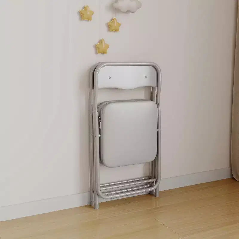 Tavolo e sedie imbottiti pieghevoli, cuscino morbido in PU, tavolo e sedie per attività per bambini con struttura in metallo per asilo nido e aula, nero