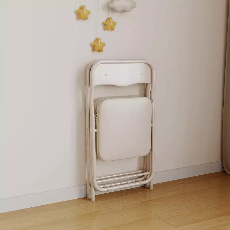 Tavolo e sedie imbottiti pieghevoli, cuscino morbido in PU, tavolo e sedie per attività per bambini con struttura in metallo per asilo nido e aula, nero