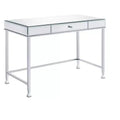 HomeRoots 42 Clear and Silver Mirrored Writing Desk