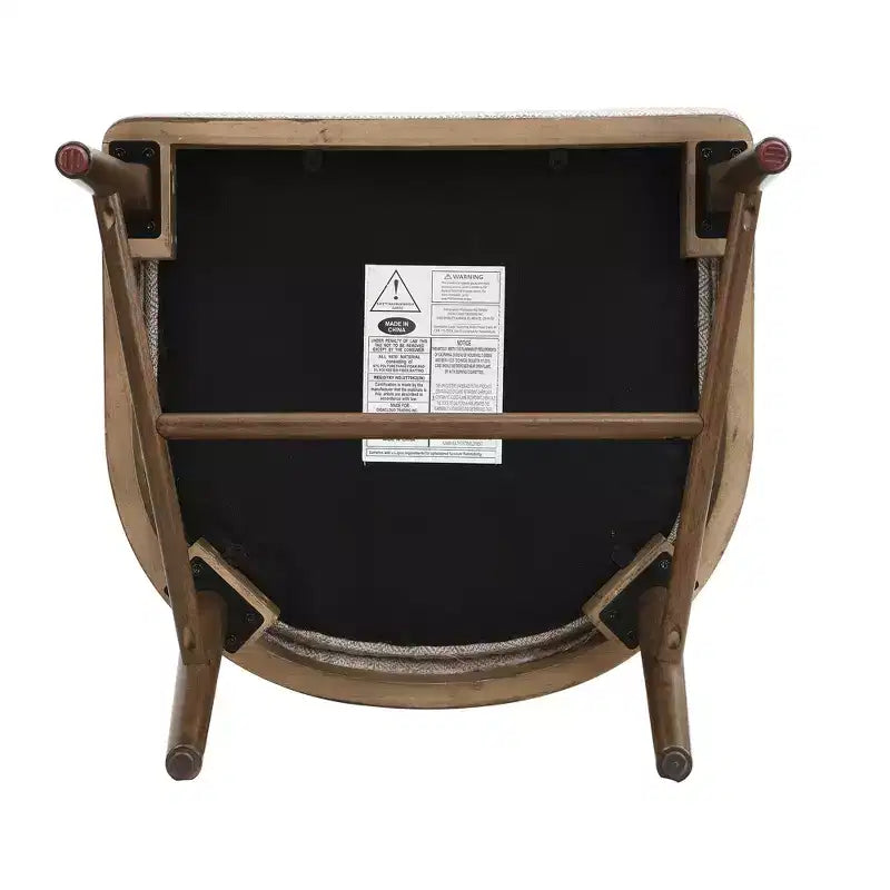 Sedia da pranzo imbottita in twill James Mid-Century Modern con schienale curvo