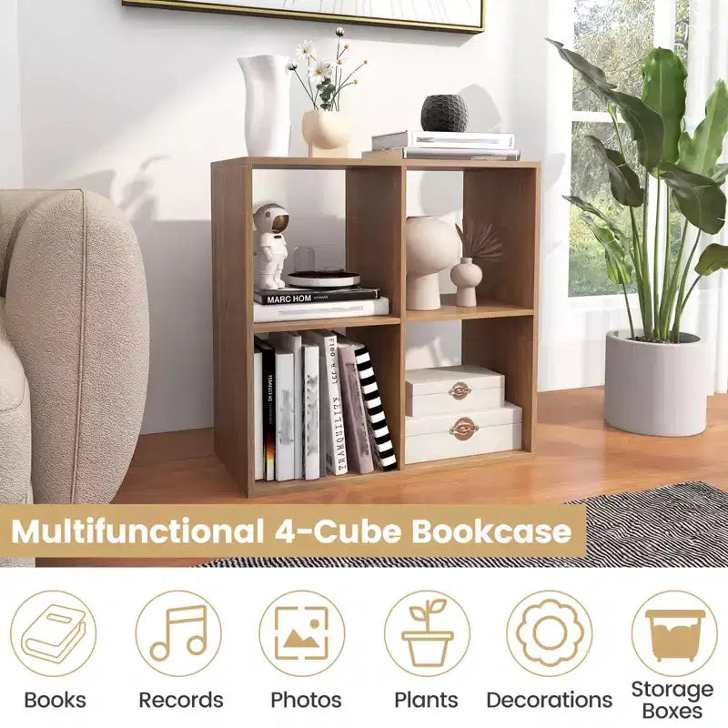 Libreria aperta con kit antiribaltamento, scaffale moderno per studio nero/bianco/naturale/marrone