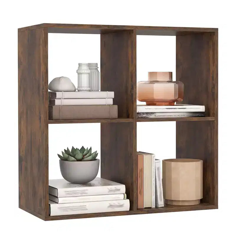 Libreria aperta con kit antiribaltamento, scaffale moderno per studio nero/bianco/naturale/marrone