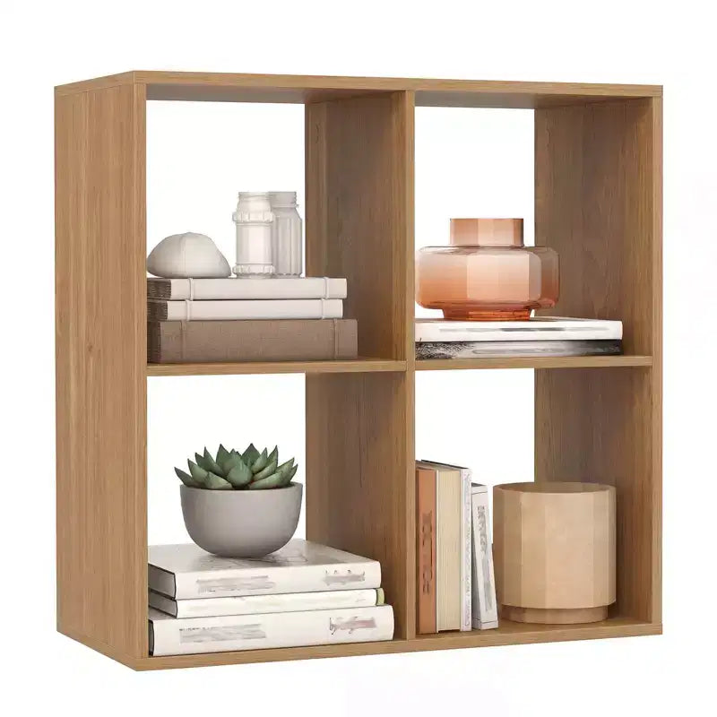Libreria aperta con kit antiribaltamento, scaffale moderno per studio nero/bianco/naturale/marrone