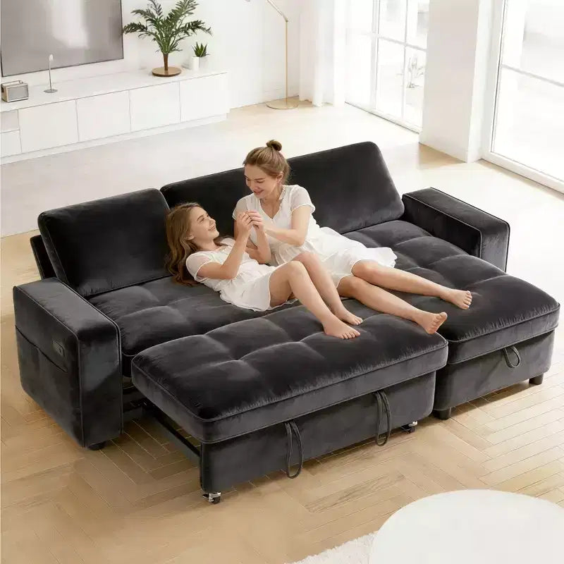Divano letto contenitore convertibile