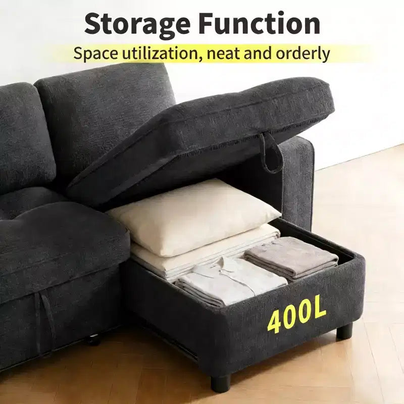 Divano letto contenitore convertibile