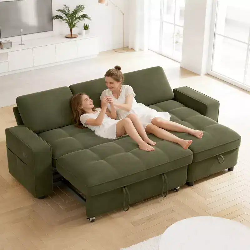 Divano letto contenitore convertibile