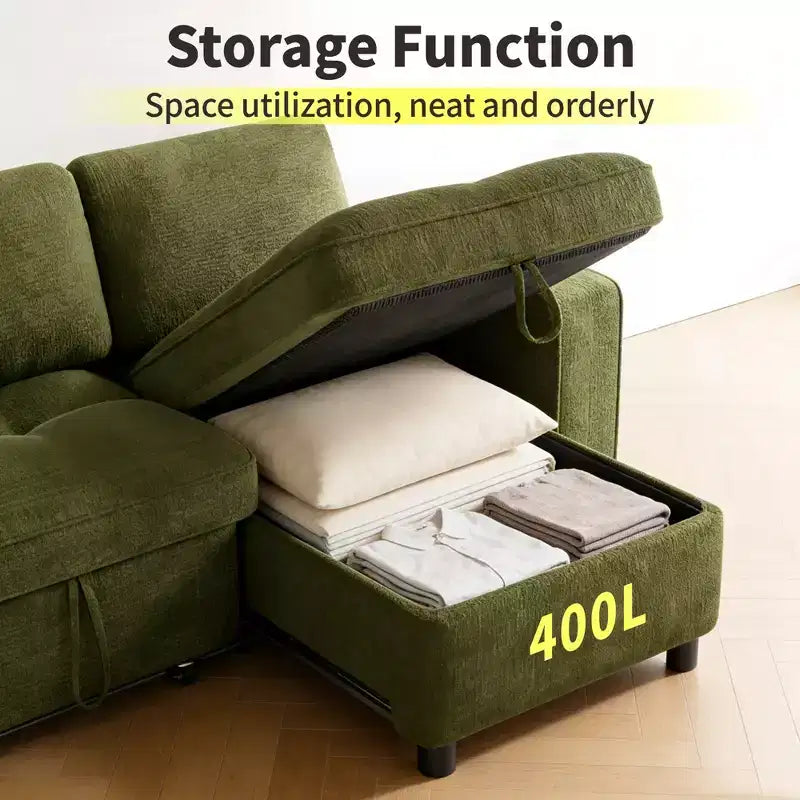 Divano letto contenitore convertibile