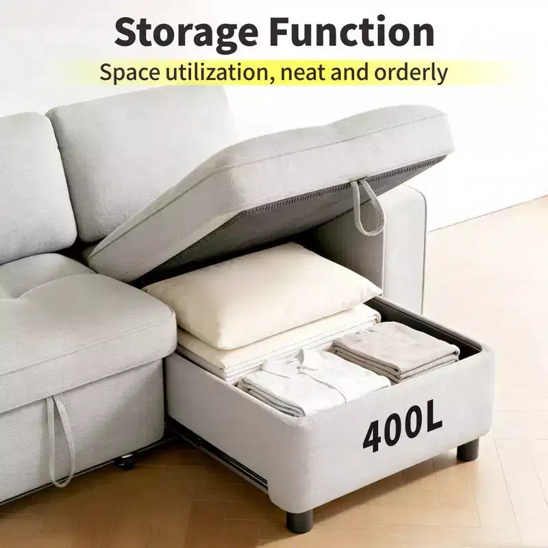 Divano letto contenitore convertibile