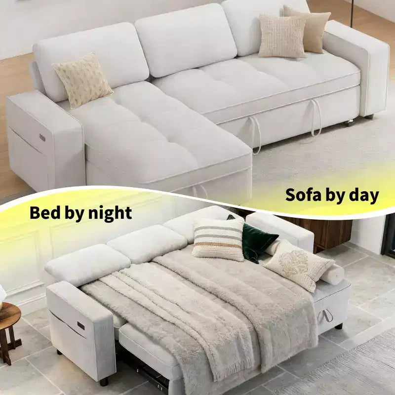 Divano letto contenitore convertibile