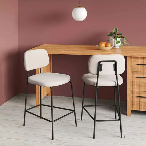 Sgabello da bar con schienale e base in metallo, altezza bancone, 24"